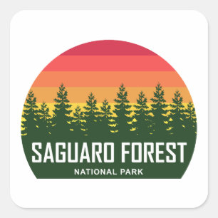 Adesivo Quadrado Parque Nacional da Floresta Saguaro