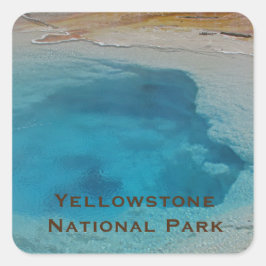 Adesivo Quadrado Parque Nacional da Paisagem Azul de Yellowstone