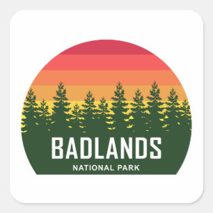 Adesivo Quadrado Parque Nacional das Badlands