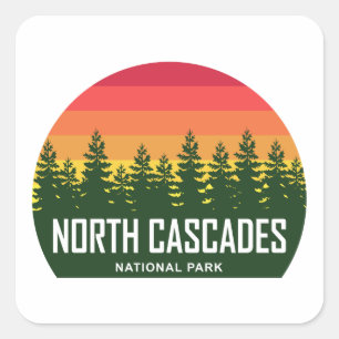 Adesivo Quadrado Parque Nacional das Cascades do Norte
