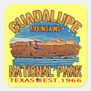 Adesivo Quadrado Parque nacional das montanhas de Guadalupe
