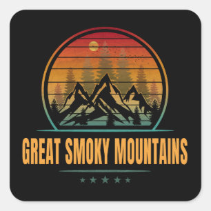 Adesivo Quadrado Parque Nacional das Montanhas do enfumaçado excele