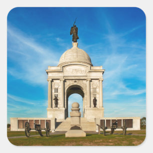 Adesivo Quadrado Parque nacional de Gettysburg - memorial de