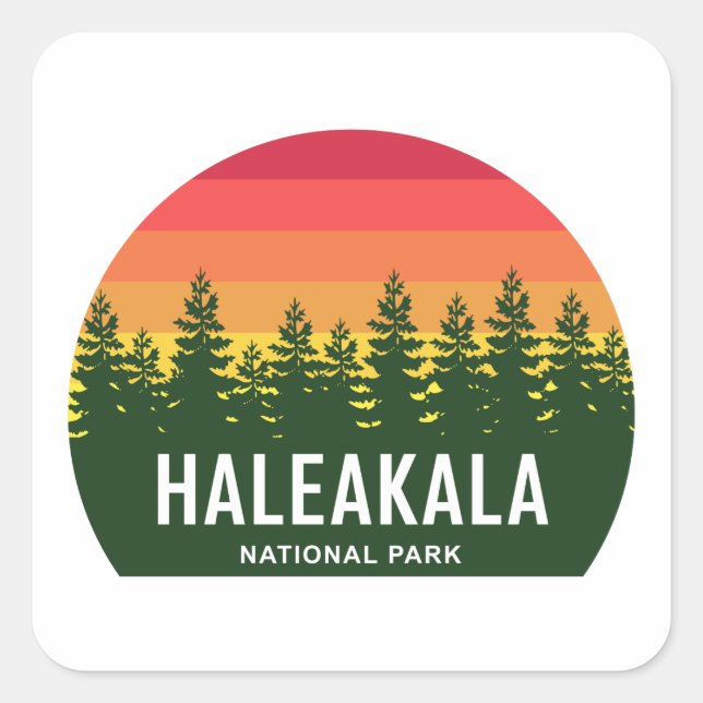Adesivo Quadrado Parque Nacional de Haleakala (Frente)