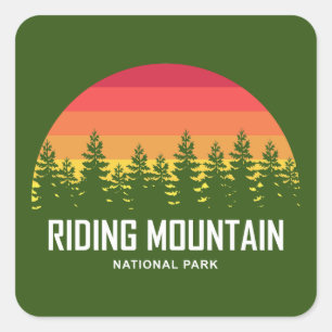 Adesivo Quadrado Parque Nacional de Montanha em Pista