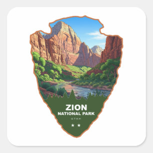 Adesivo Quadrado Parque Nacional de Zion Utah Arrowhead