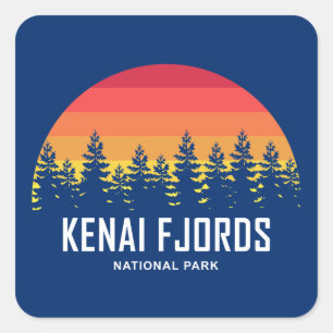 Adesivo Quadrado Parque Nacional do Kenai Fjords