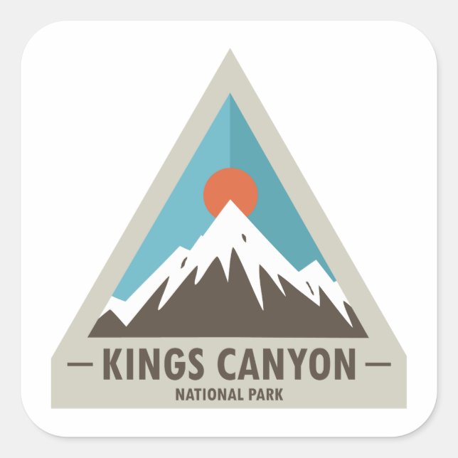 Adesivo Quadrado Parque Nacional do Kings Canyon (Frente)