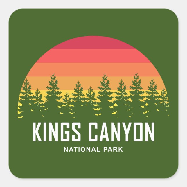 Adesivo Quadrado Parque Nacional do Kings Canyon (Frente)