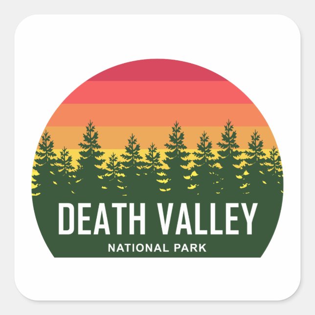 Adesivo Quadrado Parque Nacional do Vale da Morte (Frente)