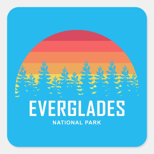 Adesivo Quadrado Parque Nacional Everglades (Frente)