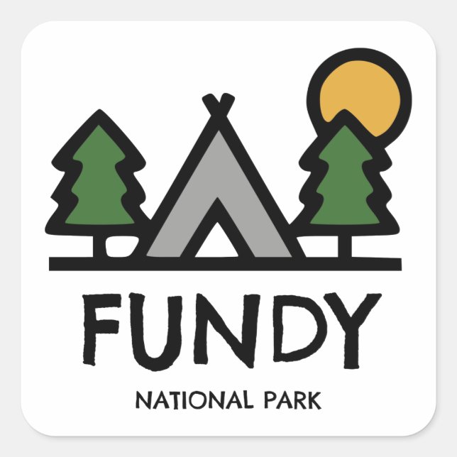 Adesivo Quadrado Parque Nacional Fundy (Frente)