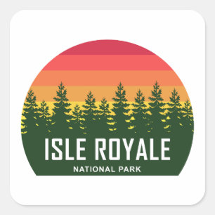 Adesivo Quadrado Parque Nacional Isle Royale