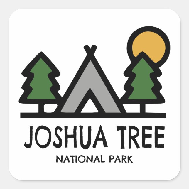 Adesivo Quadrado Parque Nacional Joshua Tree (Frente)