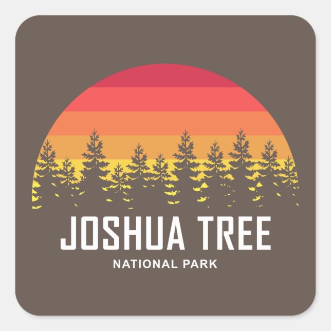 Adesivo Quadrado Parque Nacional Joshua Tree (Frente)