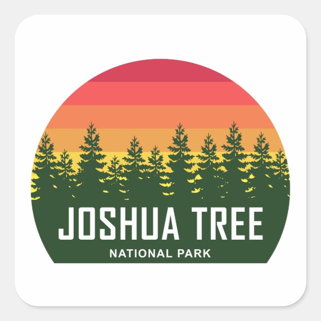 Adesivo Quadrado Parque Nacional Joshua Tree (Frente)