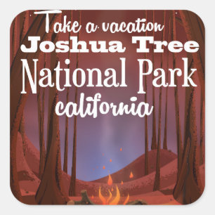 Adesivo Quadrado Parque Nacional Joshua Tree, Califórnia viagem