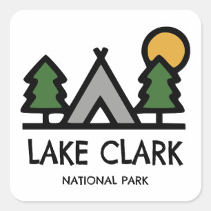Adesivo Quadrado Parque Nacional Lake Clark
