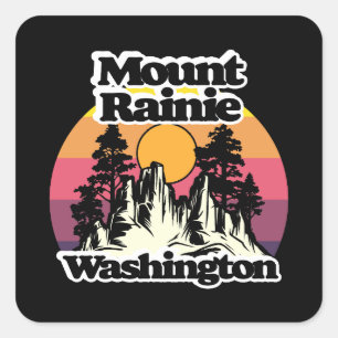 Adesivo Quadrado Parque Nacional Monte Rainier