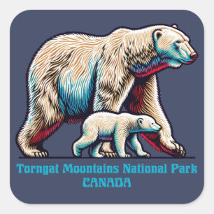 Adesivo Quadrado Parque Nacional Torngat Mountains Canadá