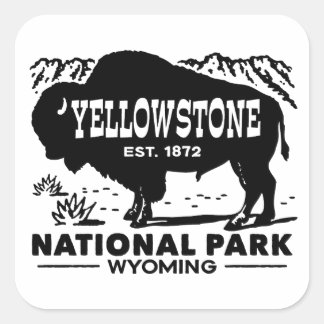 Adesivo Quadrado Parque Nacional Yellowstone