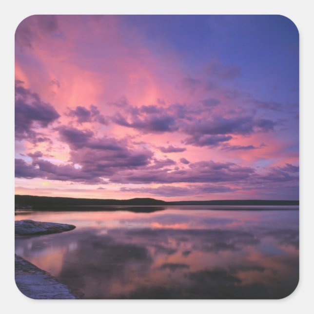 Adesivo Quadrado Parque Nacional Yellowstone, Wyoming. EUA. (Frente)