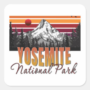 Adesivo Quadrado Parque Nacional Yosemite