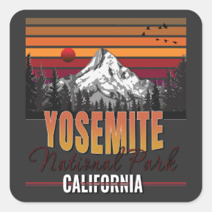 Adesivo Quadrado Parque Nacional Yosemite - roupa