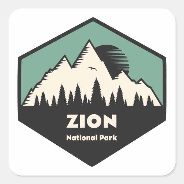 Adesivo Quadrado Parque Nacional Zion (Frente)