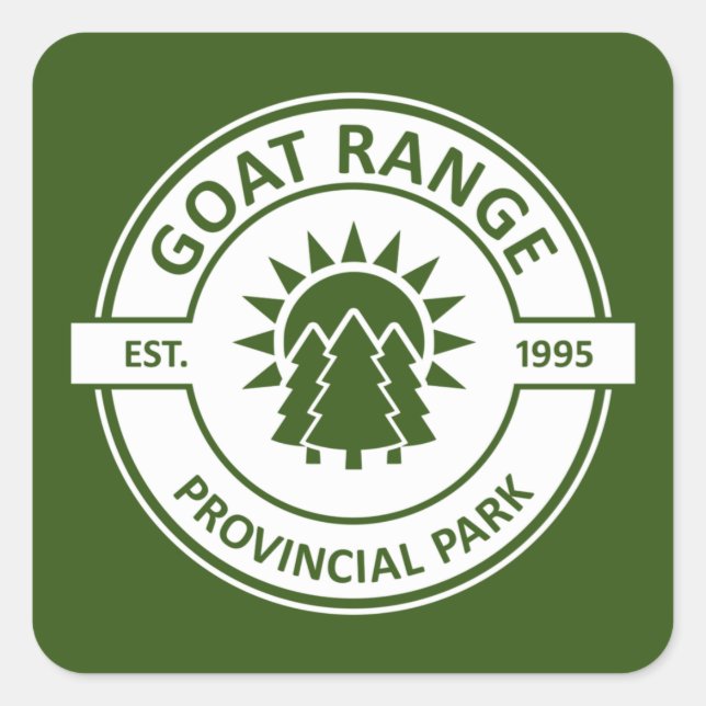 Adesivo Quadrado Parque Provincial de Goat Range (Frente)