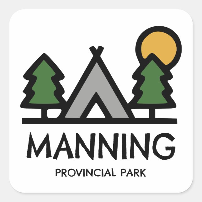 Adesivo Quadrado Parque Provincial de Manning (Frente)