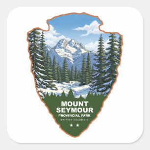 Adesivo Quadrado Parque Provincial Mount Seymour Arrowhead