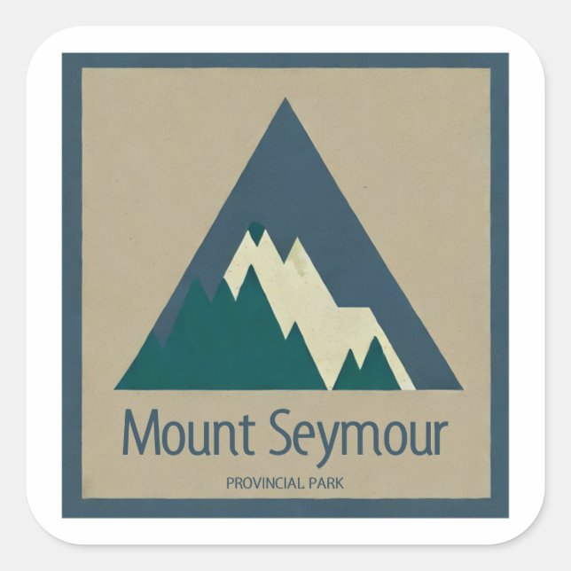Adesivo Quadrado Parque Provincial Mount Seymour Rústico (Frente)