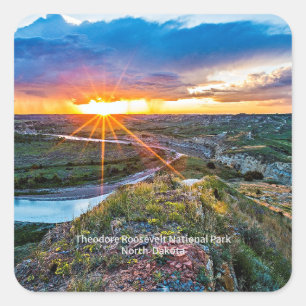 Adesivo Quadrado Parque Theodore Roosevelt, da Dakota do Norte