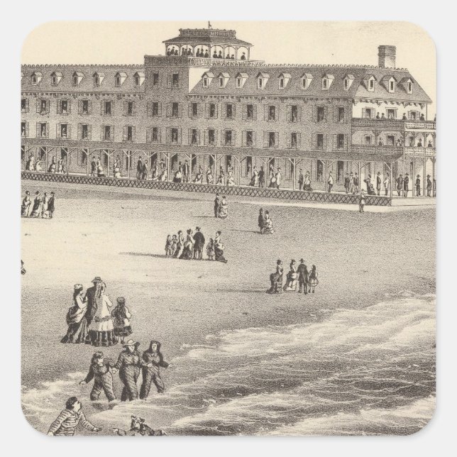 Adesivo Quadrado Parry House, Beach Haven, NJ (Frente)