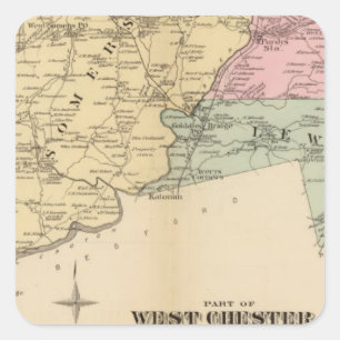 Adesivo Quadrado Parte do Condado de Chester ocidental, New York