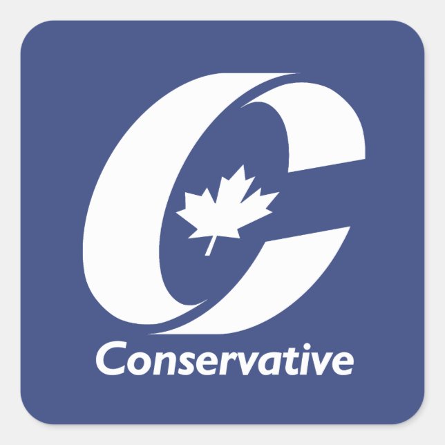 Adesivo Quadrado Partido Conservador Canadense (Frente)