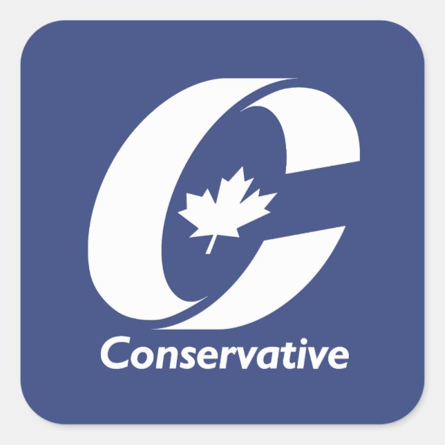 Adesivo Quadrado Partido Conservador Canadense (Frente)