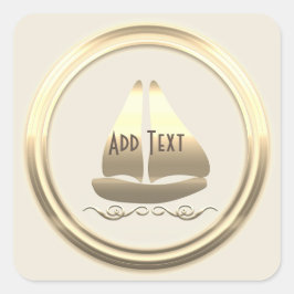 Adesivo Quadrado Partido de Barcos de Navegação Personalizados