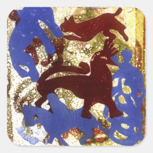 Adesivo Quadrado Partido de galinha