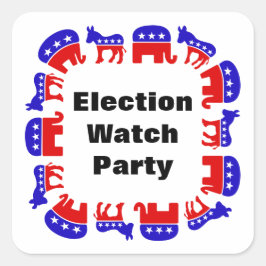 Adesivo Quadrado Partido de Observação Eleitoral