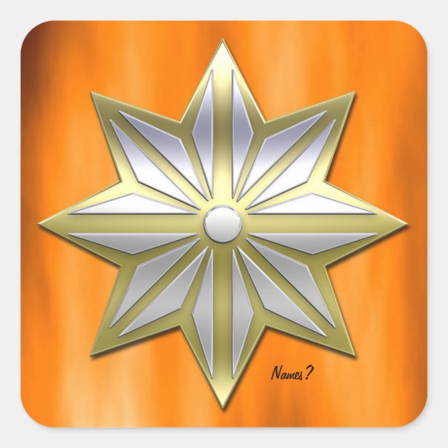 Adesivo Quadrado Partido do Janto de Natal (Frente)