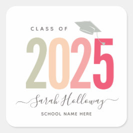 Adesivo Quadrado Partido Formando Cor-de-Rosa Esmagadora para Gradu