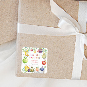 Adesivo Quadrado Partido Fruta de Duas Tti Frutti Dançar