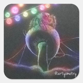 Adesivo Quadrado Partido Introduzido