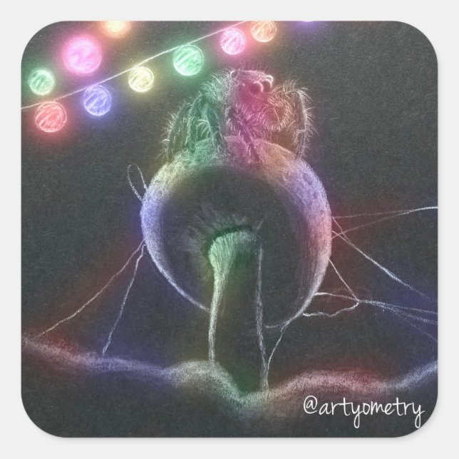 Adesivo Quadrado Partido Introduzido (Frente)