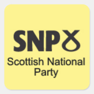 Adesivo Quadrado Partido nacional escocês de SNP