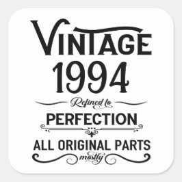 Adesivo Quadrado Partido Personalizado 30 aniversário de 30 anos de