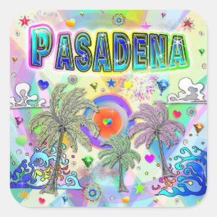 Adesivo Quadrado Pasadena Deep Dream Sticker