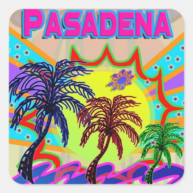 Adesivo Quadrado Pasadena Eternal Sticker (Frente)